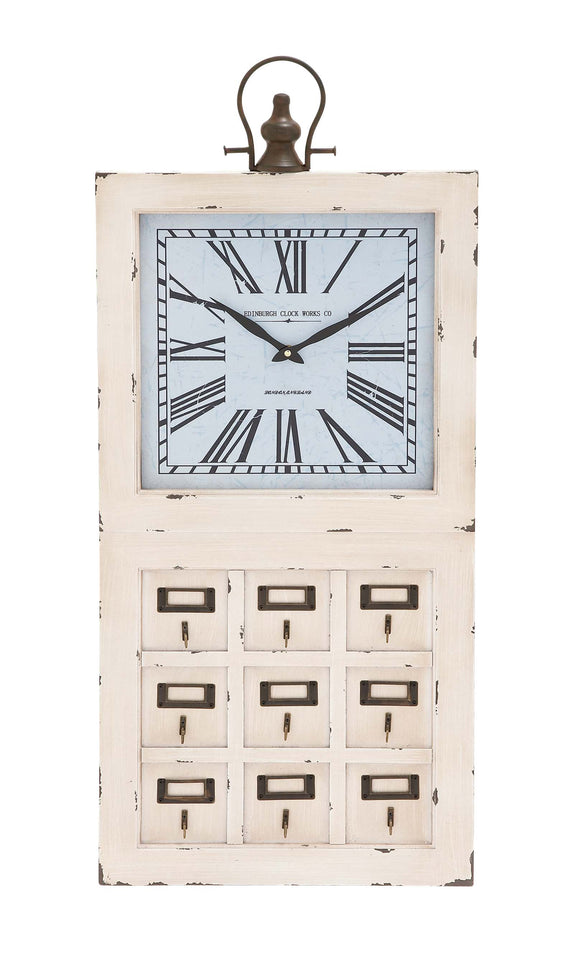 Attractive Styled Wood Metal Wall Clock