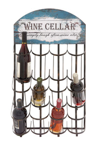 Classy Styled Metal Wall Wine Rack