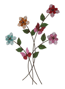 Multicolored Attractive Styled Metal Wall Flower