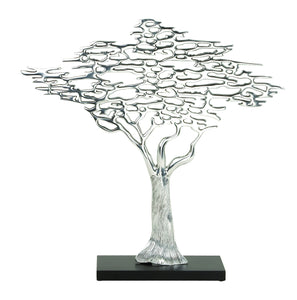 ALUMINUM TREE TABLE DECOR A BEAUTIFULLY CARVED TABLE DECOR