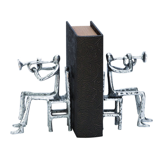 Library Aluminum Musician Bookend Pair 7