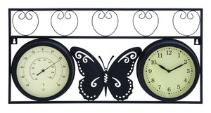 Sophisticated Metal Clock Thermometer with Stylish Look