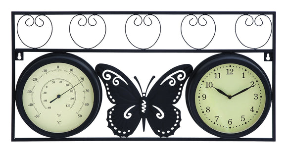 Sophisticated Metal Clock Thermometer with Stylish Look