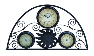 Metal Clock Thermometer with Distinctive Pattern