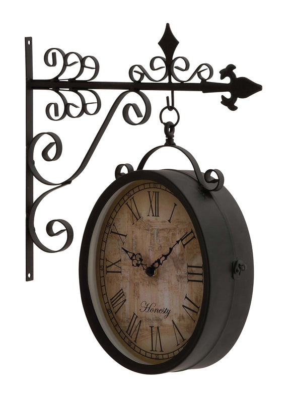 Artistic and Antique Themed Double Side Clock