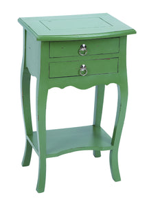 Classic Design Wooden Accent Table in Distinctive Green Shade