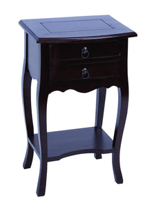 Wooden Accent Table in Brown Finish with Functional Design