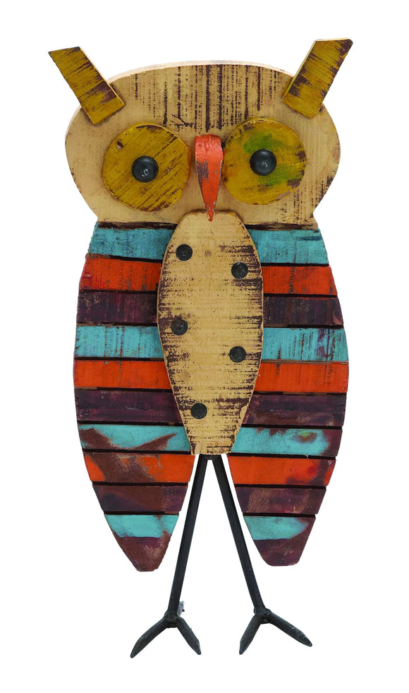 Creative Styled Attractive Wood Painted Owl