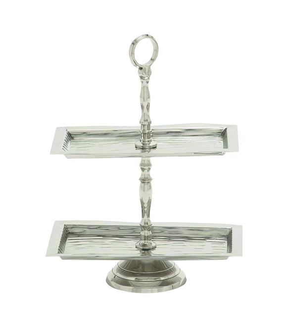 Steel 2 Tier Tray with Vintage Refined Look