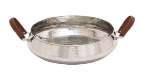 The Stunning Stainless Steel Leather Handle Bowl