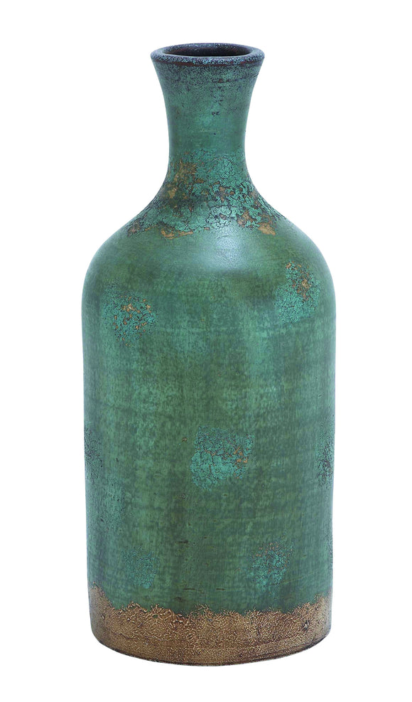 Decorative Terracotta Bottle Vase with Distinctive Pattern