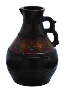 Terracotta 14" Pitcher Container with Glossy Finish in Brown