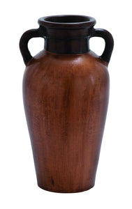 Terracotta Vase with Striking Design and Tones in Rustic Red