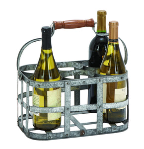 New Metal Wine Holder 13"W, 7"H