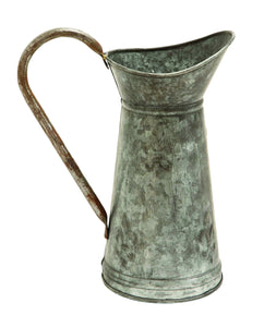 Galvanized Watering Jug with A Slender Wide Handle