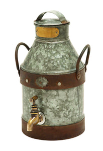 Milk Can with Galvanized Metal Construction