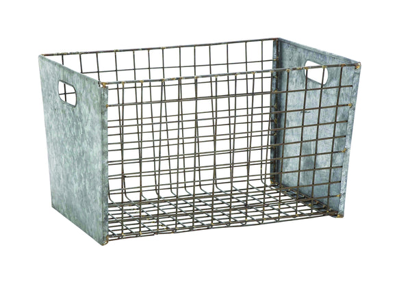 Exclusive Hand Crafted Metal Wire Basket (Large)