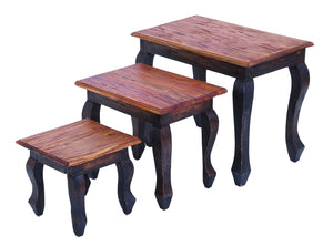 Wooden Traditional Nested Table with Modern Style - Set of 3