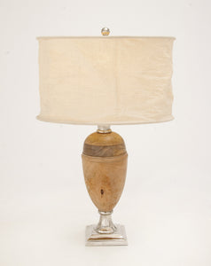 The Pretty Aluminum Wood Table Lamp