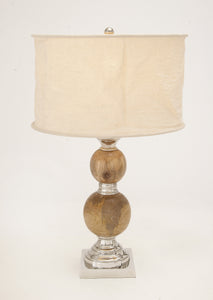 Vogue Aluminum Wood Table Lamp