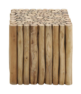 Square Shaped New Wooden Klaten Stool for Contemporary Decor