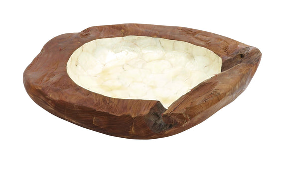 High Quality Teak Wood Bowl in Large Size with Spectacular Shaped