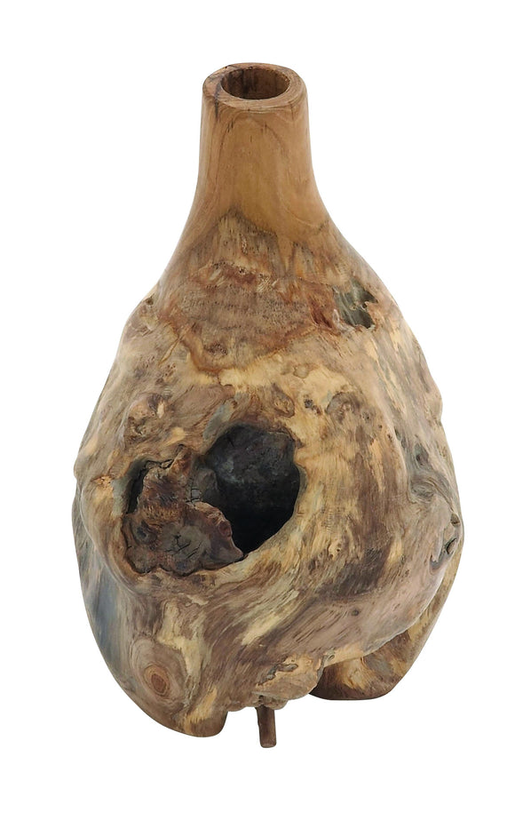 Bottle Teak Wood with Fabulous Shape and Patterns in Small Size