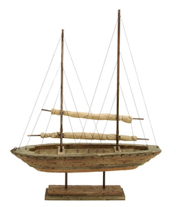 Wood Sail Boat 39"H, 31"W Nautical Maritime Decor