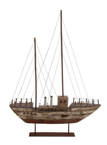 Customary Styled Wonderful Wood Metal Boat