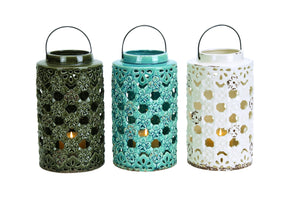 Elegant Styled Ceramic Lantern 3 Assorted