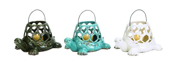 Durable and Long Lasting Ceramic Turtle Lantern 3 Assortment