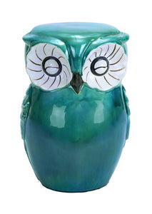 Long Lasting Ceramic Owl Shaped Stool with Sturdy Construction