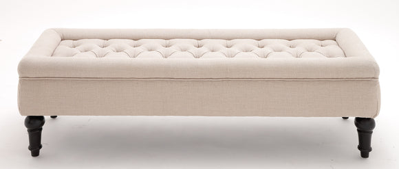 The Comfortable Wood Fabric Bench