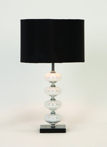 ARTISTIC METAL GLASS TABLE LAMP