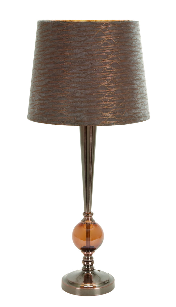 METAL GLASS TABLE LAMP TO SUPPORT THE DECOR