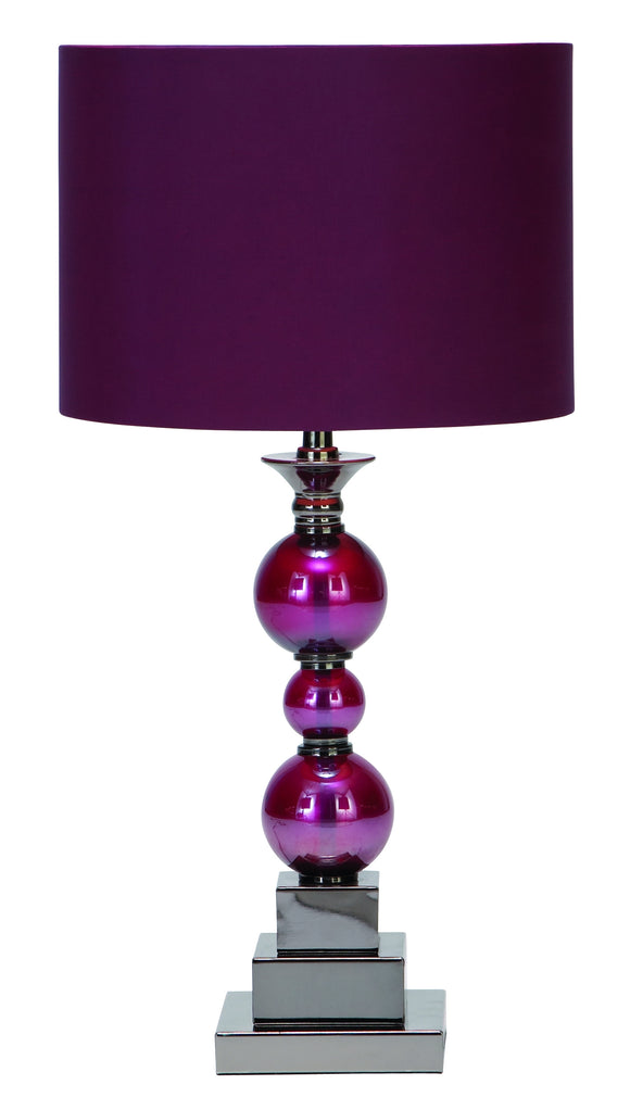 METAL GLASS TABLE LAMP WITH PORTABILITY