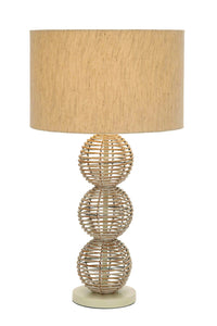 Designers Lamps - Metal Rattan Table Lamp 26"H