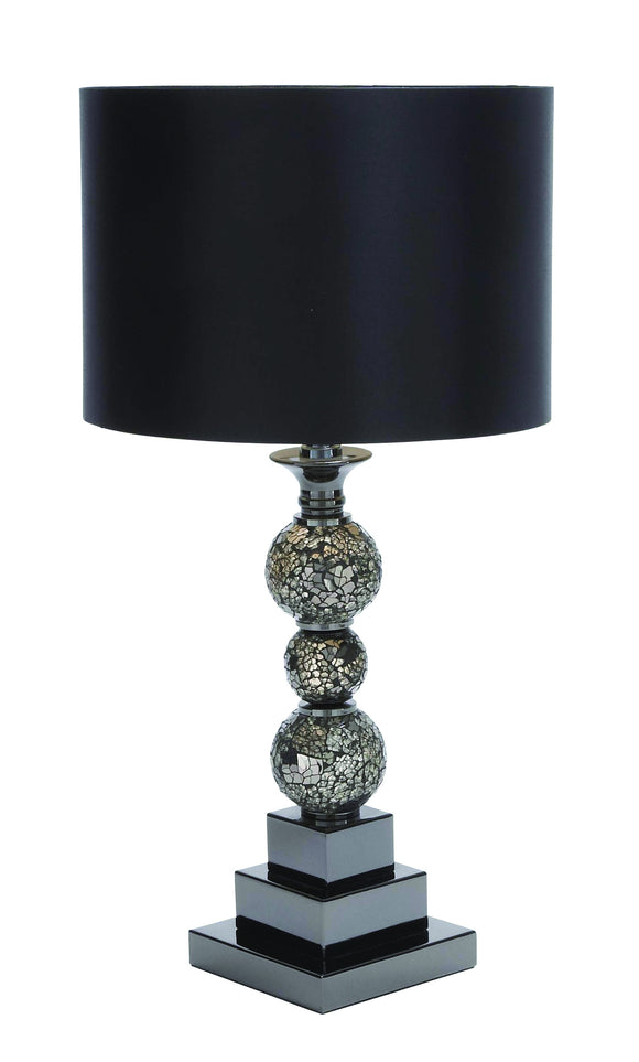 Elegantly Designed Glass and Metal Table Lamp with Modern Outlook