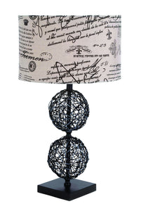 Metal Made 29" Rattan Table Lamp with Contemporary Style