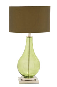 The Greenish Glass Chrome Table Lamp