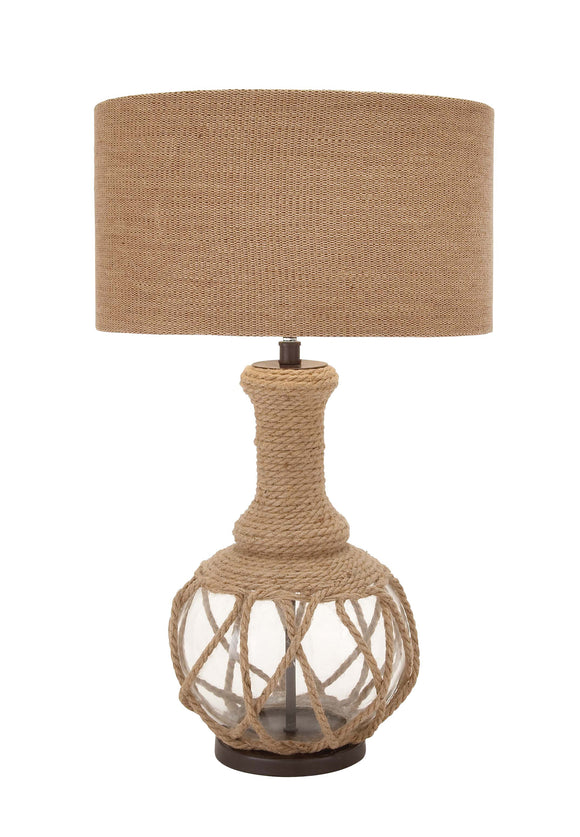 The Ingenious Glass Jute Rope Table Lamp