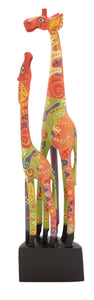 Multicolored Shades Attractive Wood Giraffe