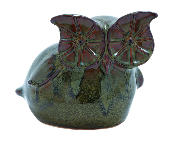 Exotic Ceramic Owl with Glossy Finish and Bright Colors