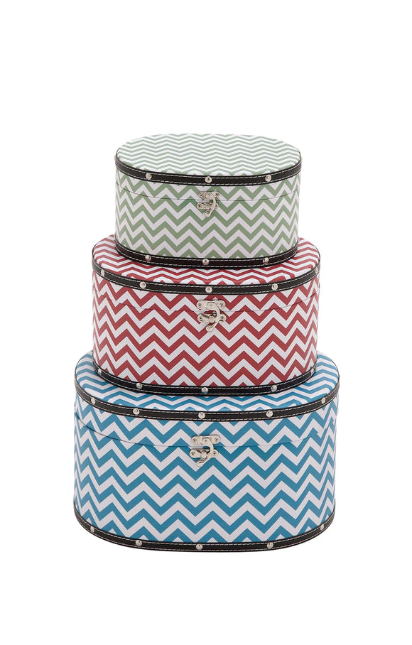 Zig - Zag Patterned Wood Vinyl Box