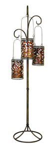 ARTISTICALLY DESIGNED METAL FLOOR CANDLE LANTERN