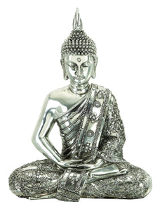 POLYSTONE SITTING BUDDHA DEPICTS MEDITATING BUDDHA