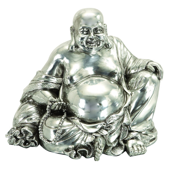 8 INCHES HIGH POLYSTONE SITTING BUDDHA