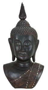 POLYSTONE BUDDHA BUST SYMBOL OF HAPPINESS