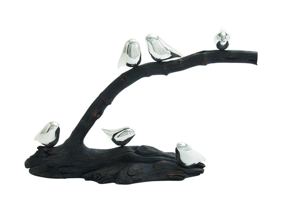 Adorable Polystone Showpiece Birds on Branch