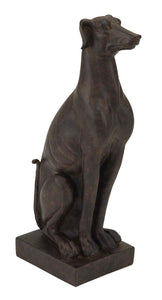 Table Top Polystone Sitting Dog 14"H, 5"W Statue